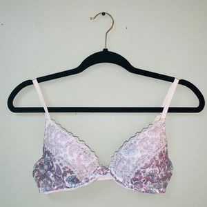 paisley push-up bra